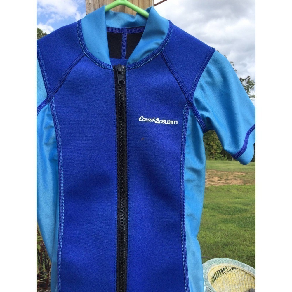 Cressi swim kids wetsuit blue M Italy Italian wet suit swim snorkeling diving - Picture 2 of 11